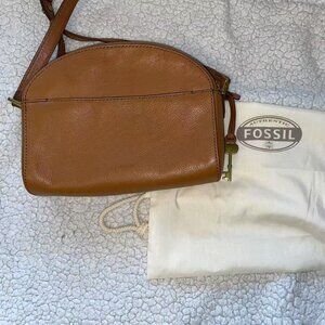 Fossil Chelsea Leather Shoulder Bag-Brown